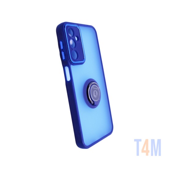 Capa com Anel de Suporte para Samsung Galaxy A24 4G Azul Fumado